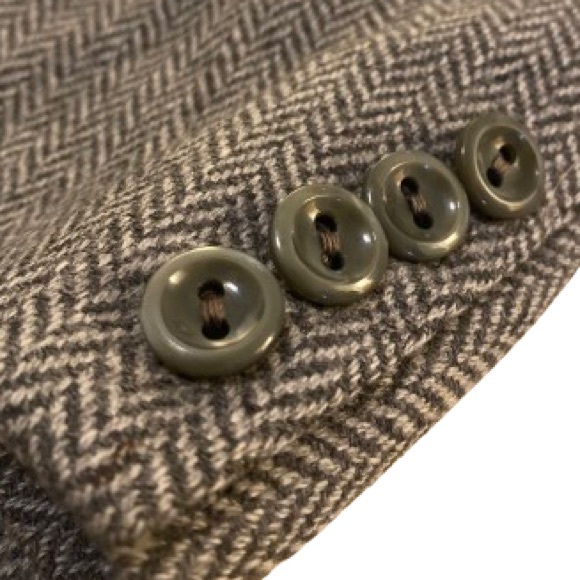 OXXFORD CLOTHES Blazer (44, Grey/Herringbone, Wool) - Picture 3 of 4